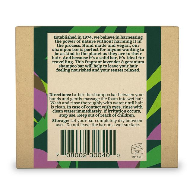 Faith in Nature Lavender & Geranium Shampoo Bar   85g