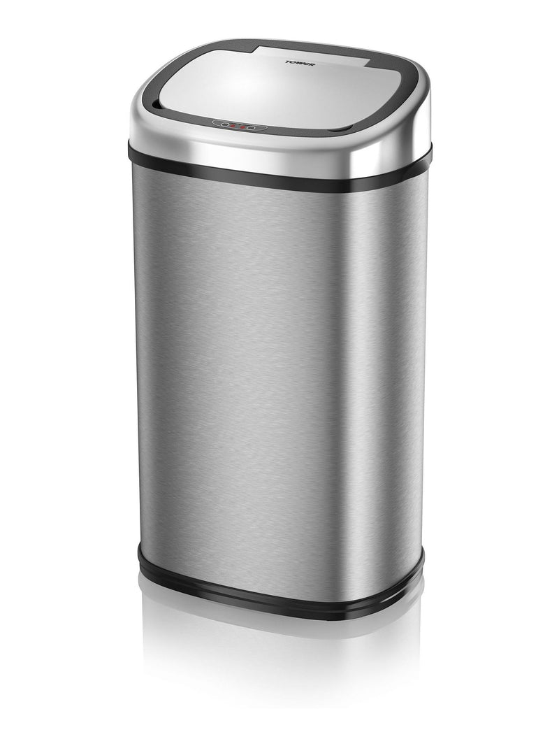 Tower metal sensor lid 58L kitchen bin (British brand)