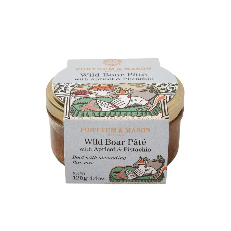 Wild boar pâté with apricot and pistachio 125g, imported from the UK