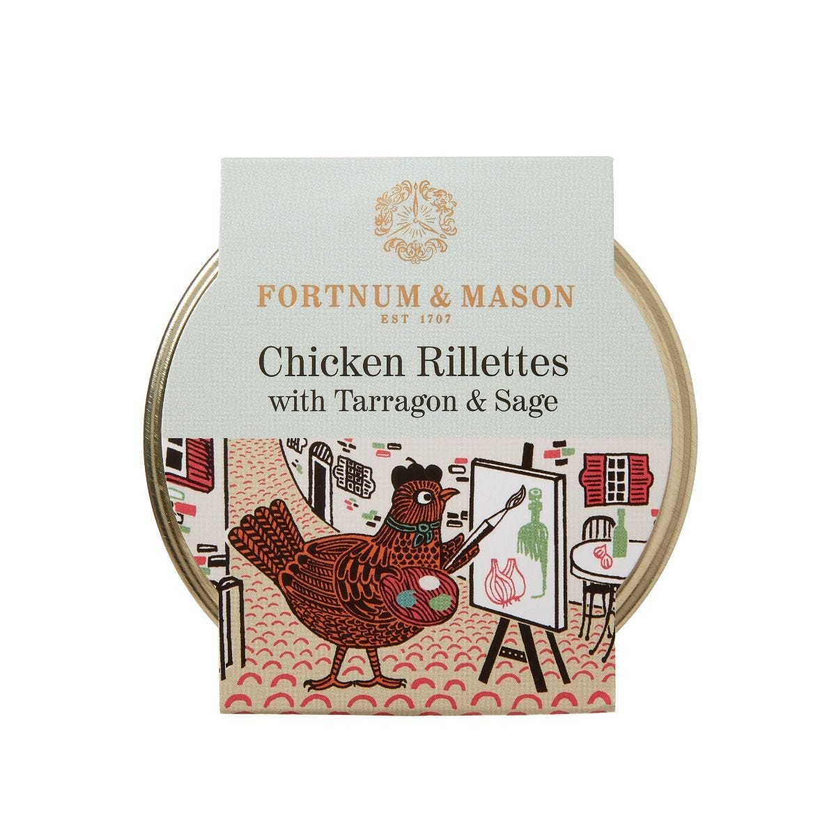 Chicken rillettes with tarragon and sage 125g, imported from the UK
