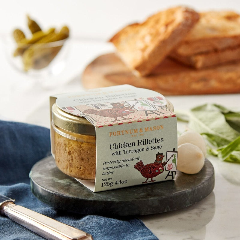 Chicken rillettes with tarragon and sage 125g, imported from the UK
