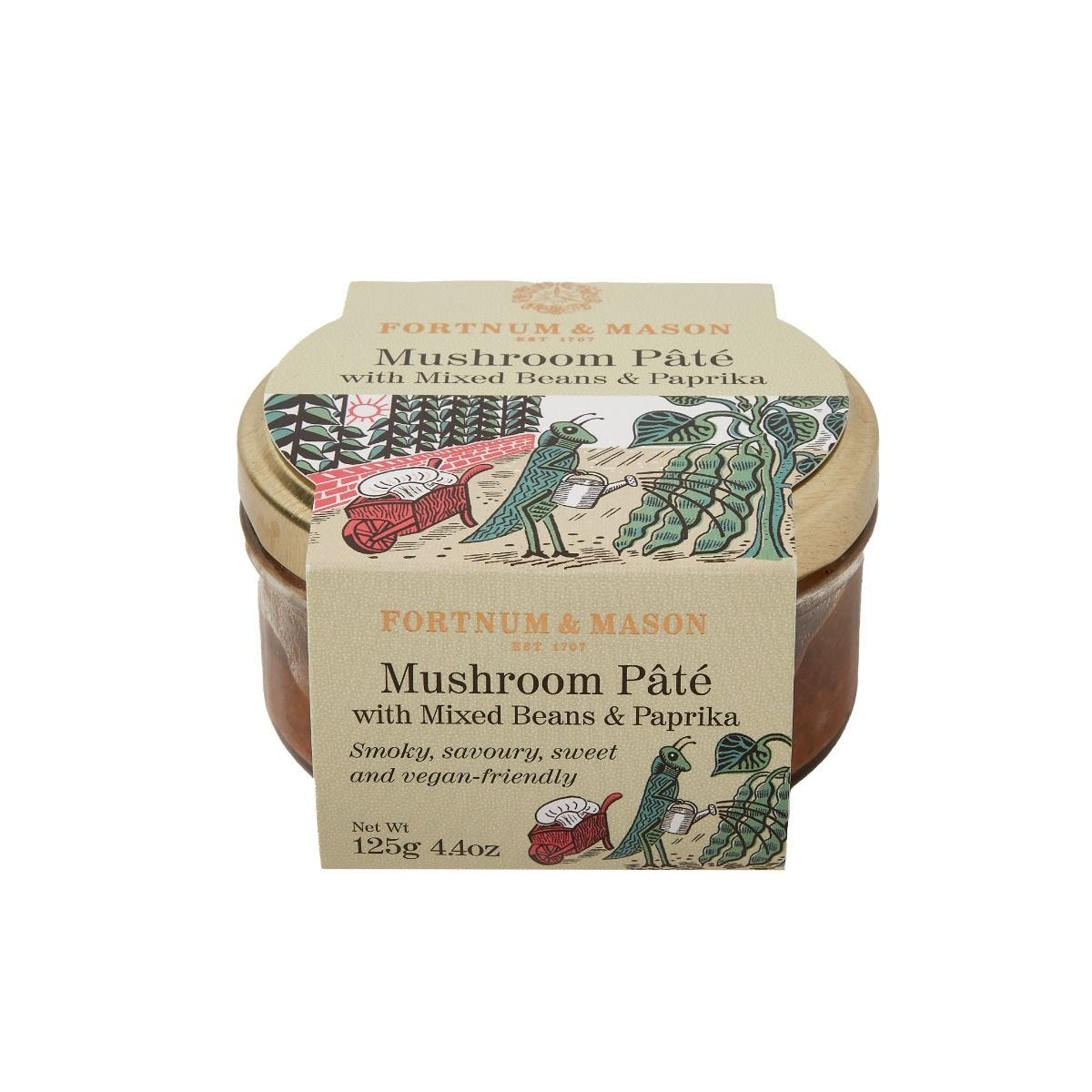 Mushroom pâté with mixed beans and paprika 125g - British product