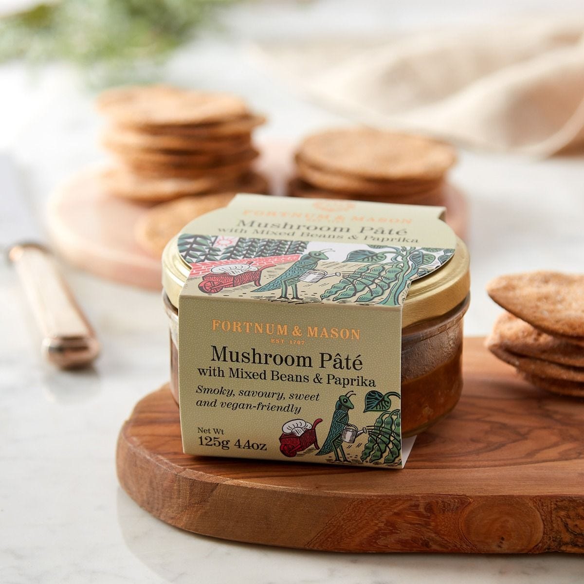 Mushroom pâté with mixed beans and paprika 125g - British product
