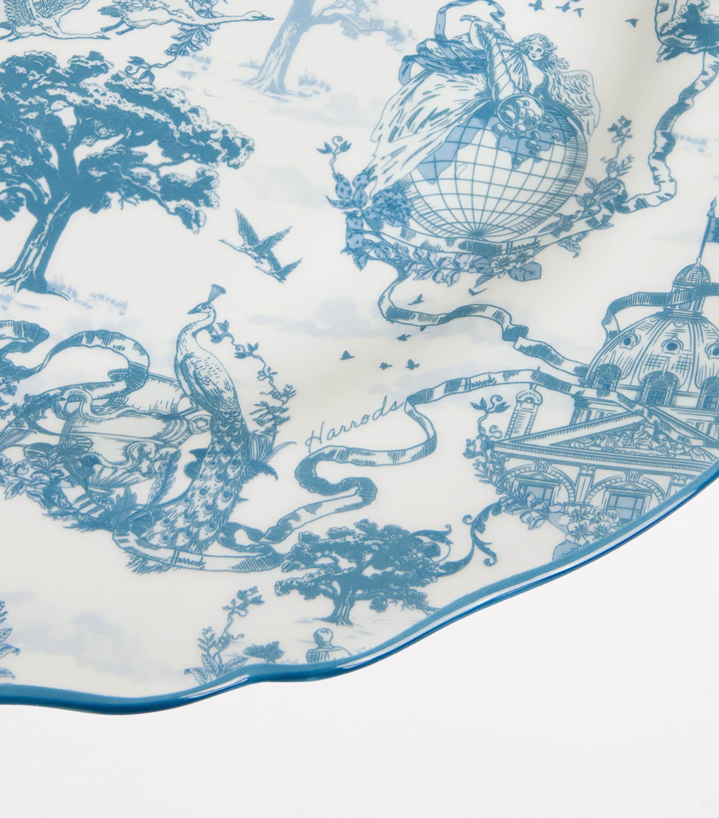 Harrods bone china toile dinner plate 27cm, UK version