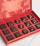 Harrods dark chocolate 15-piece collection with raspberry, caramel, and orange flavours 125g, UK version