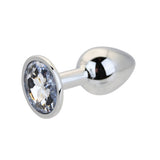 Loving Joy butt plug gold metal clear stone small, UK version