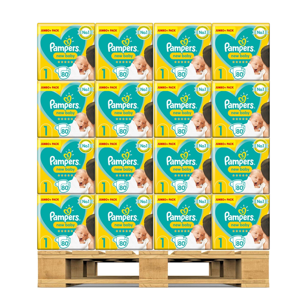 Pampers New Baby nappies size 1 Jumbo+ Pack - British product