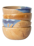 Curateology blue salt glazed cereal bowls set of 4, UK version