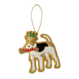 Fortnum & Mason Fox Terrier with Cracker embroidered decoration - British product