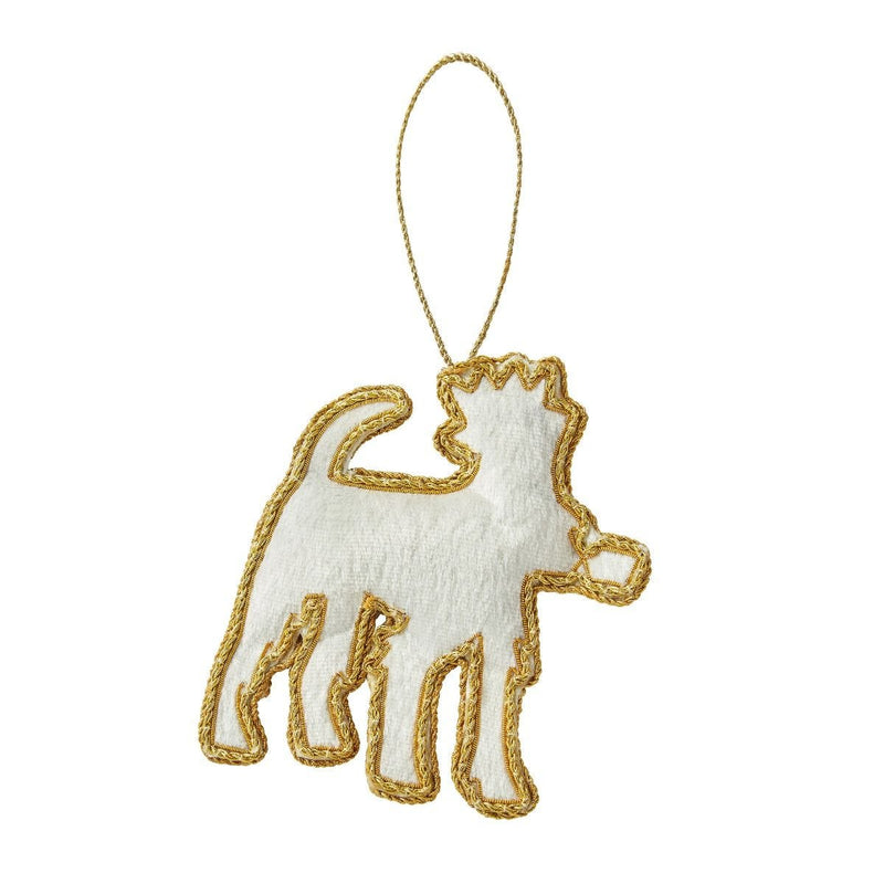 Fortnum & Mason Fox Terrier with Cracker embroidered decoration - British product