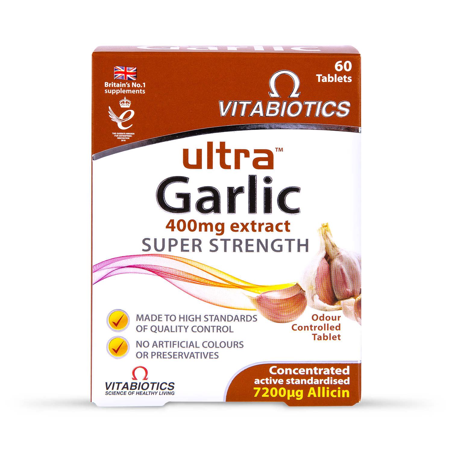 Vitabiotics Ultra Garlic tablets 60 count (British brand)