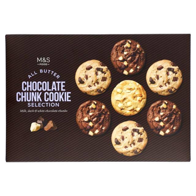 M&S All Butter Belgian Chocolate Chunk Cookie Selection   500g GOODS M&S   