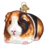 Guinea Pig glass Christmas ornament with loop - British product