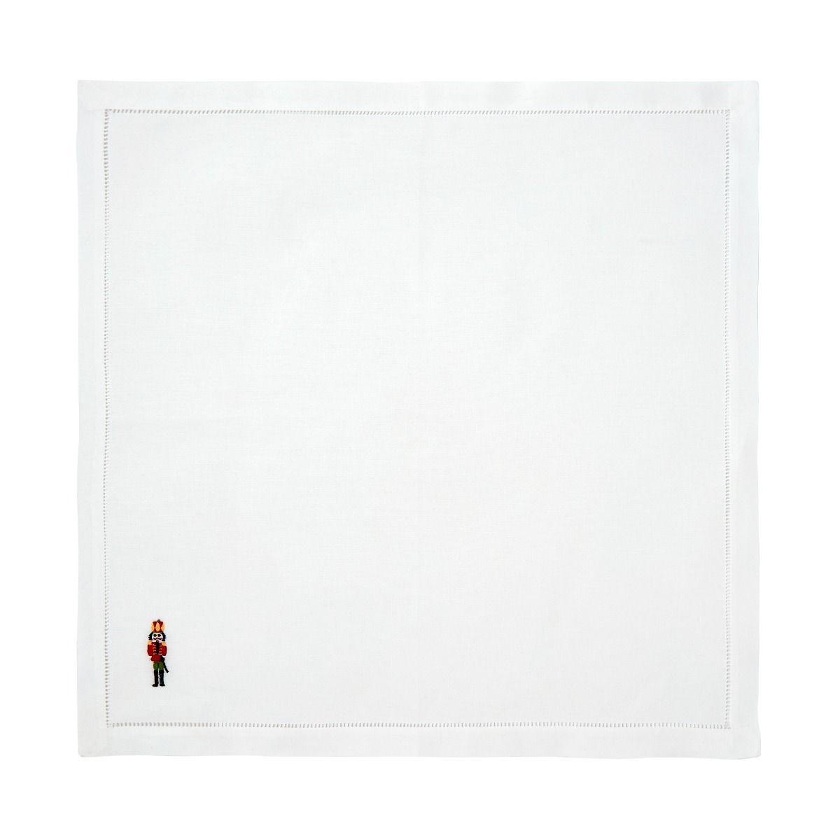 Christmas Nutcracker hand-embroidered cotton napkin 50cm - British product