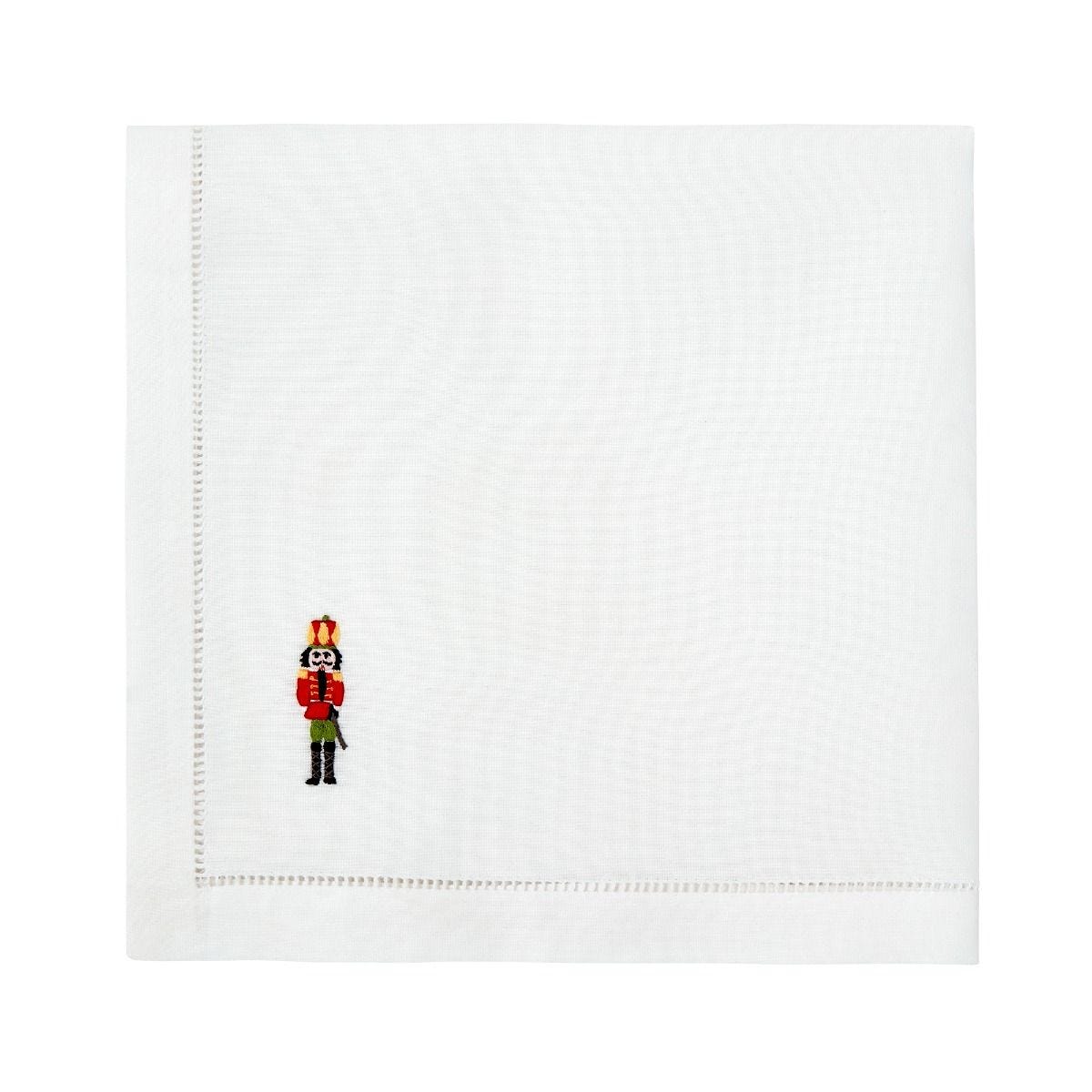 Christmas Nutcracker hand-embroidered cotton napkin 50cm - British product