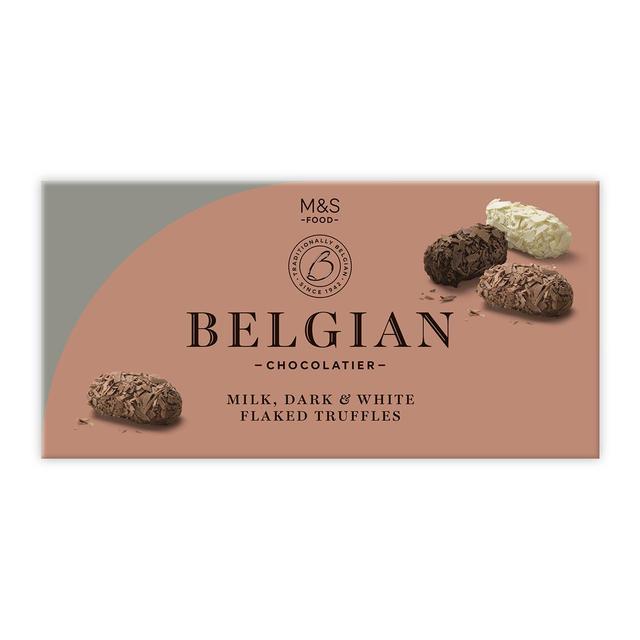 M&S Belgian Milk Dark & White Chocolate Truffles   200g