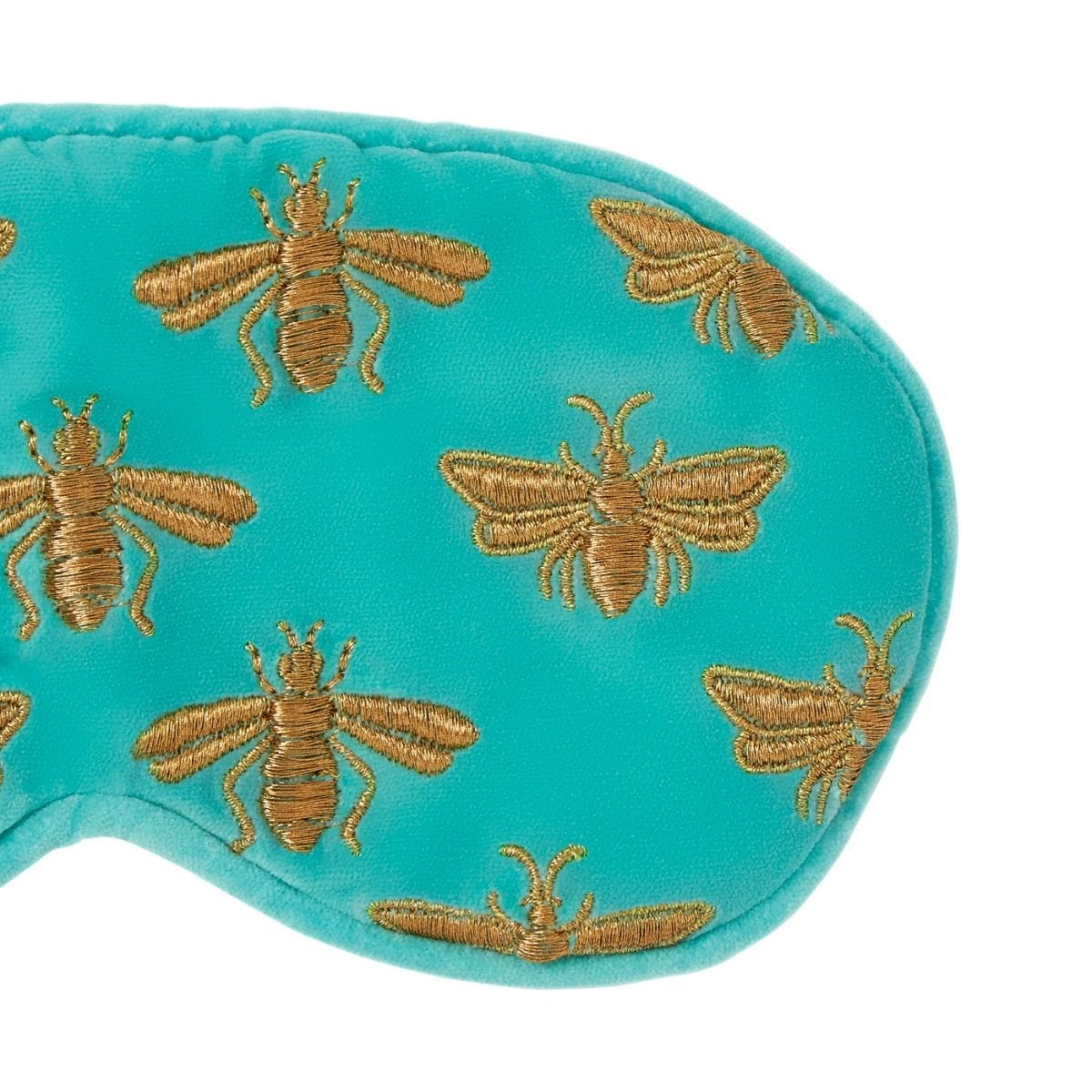 Elizabeth Scarlett honey bee eye mask blue turquoise, British brand