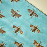 Elizabeth Scarlett honey bee pouch in blue turquoise, imported from the UK