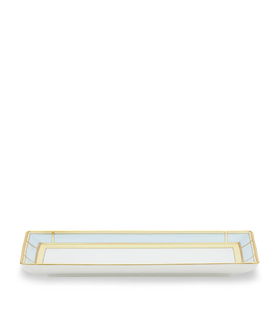 GINORI 1735 Porcelain Colonna Diva Rectangular Change Tray 28cm, UK version