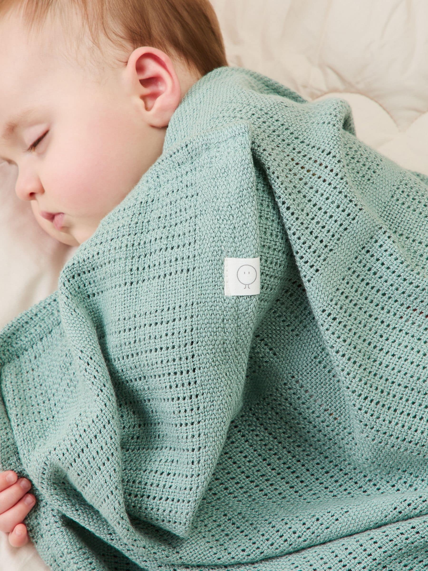 MORI Mint Green Blend Cellular Baby Blanket