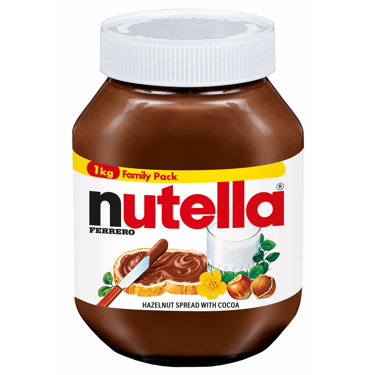 Nutella hazelnut spread with cocoa 1kg, imported from the UK