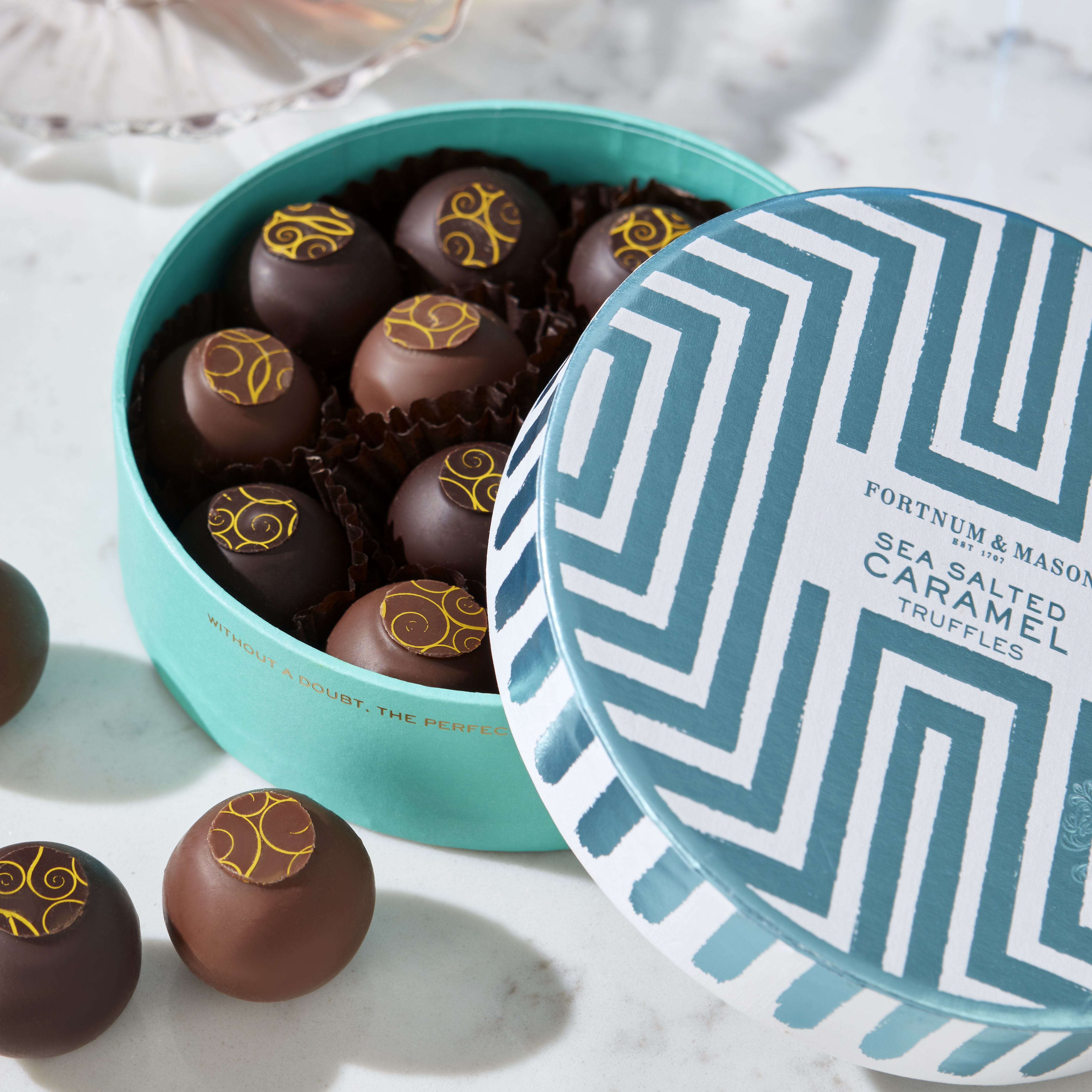 Fortnum's wicker hamper with sweet and savoury treats, imported from the UK