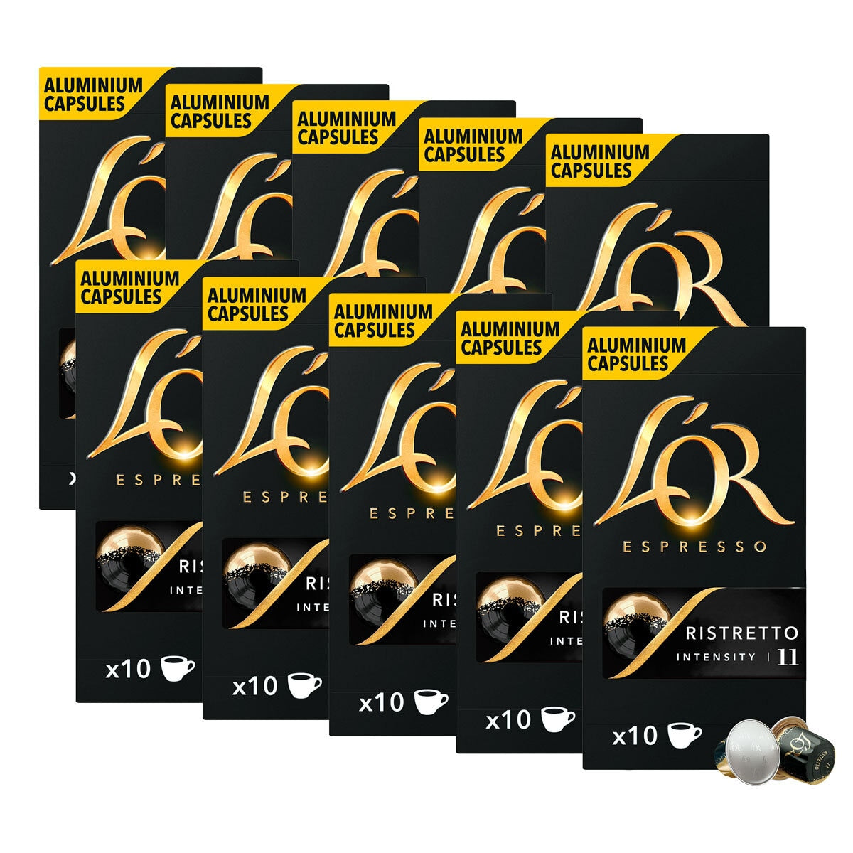 L'OR Ristretto coffee capsules 100 servings, UK version