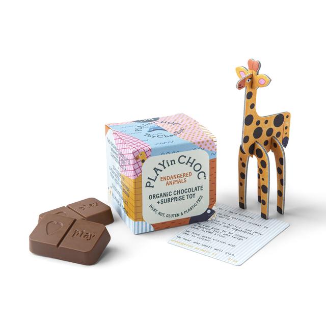 PLAYin CHOC Endangered Animals Organic Chocolate + Surprise Toy   50g