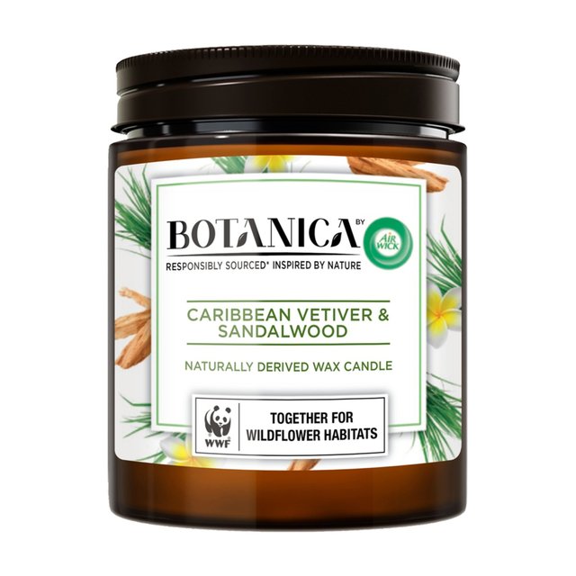 Airwick Botanica Candle Caribbean Vetiver & Sandalwood   205g