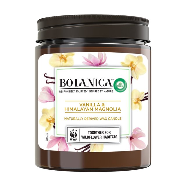 Airwick Botanica Candle Vanilla & Himalaya Magnolia   205g GOODS M&S   