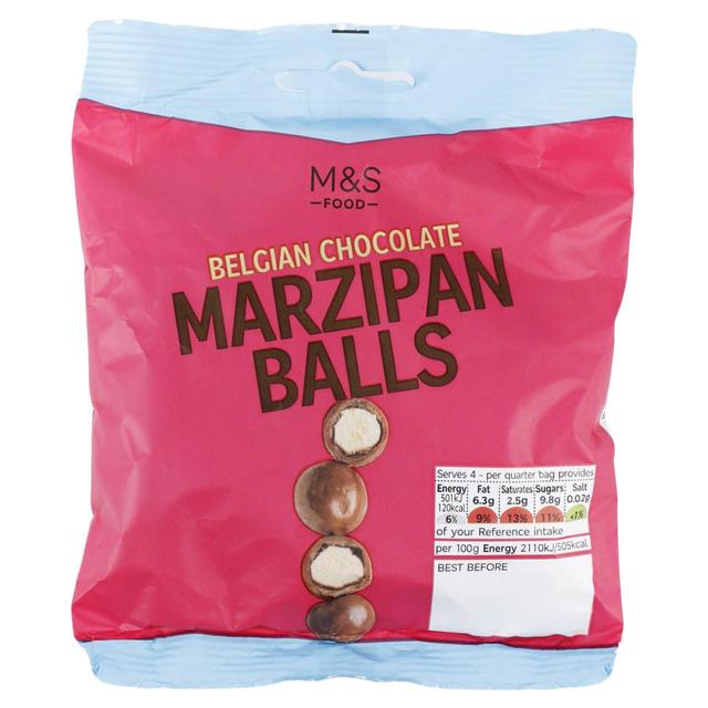 M&S Belgian Chocolate Marzipan Balls   95g