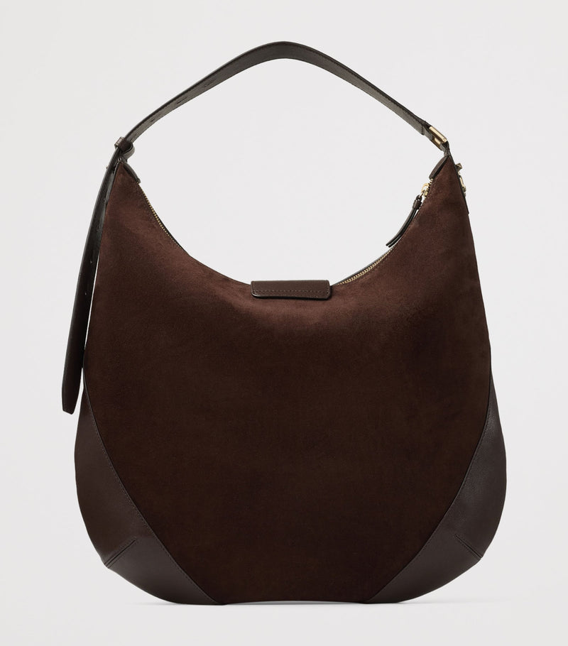 Jimmy Choo medium bar suede shoulder bag, imported from the UK