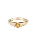 Crux London signet ring yellow sapphire size G, imported from the UK
