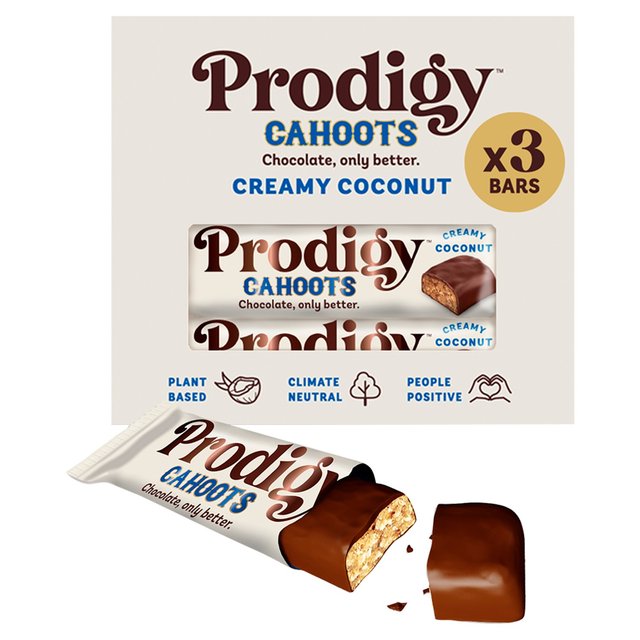 Prodigy Coconut Cahoots Chocolate Bar Multipack   3 x 45g