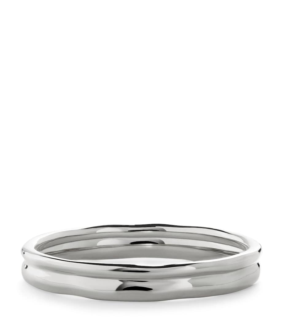 Monica Vinader Siren Muse stacked sterling silver ring (British brand)