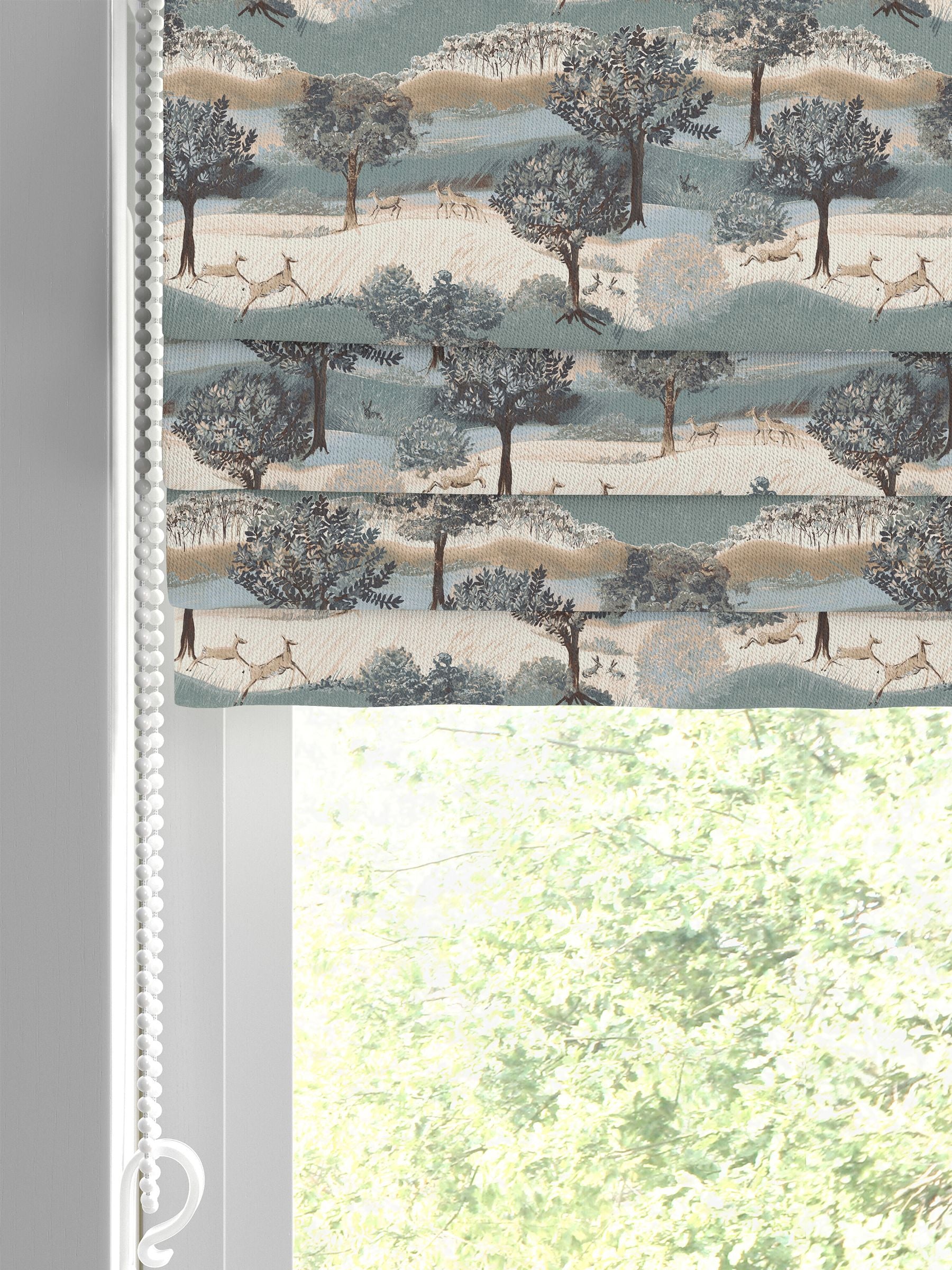 Laura Ashley Hartington roman blind 100% cotton countryside deer print - British product