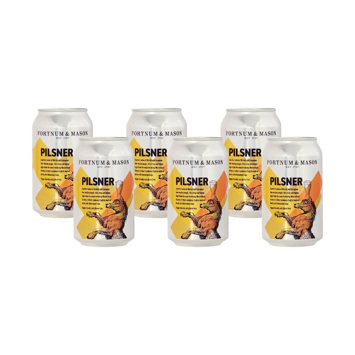 Fortnum's English Pilsner cans, 6 x 33cl - British product
