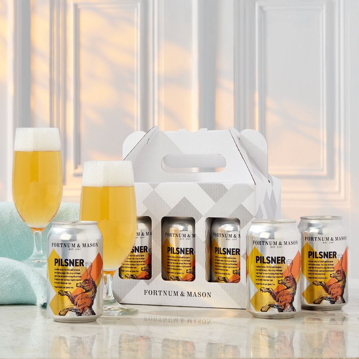 Fortnum's English Pilsner cans, 6 x 33cl - British product