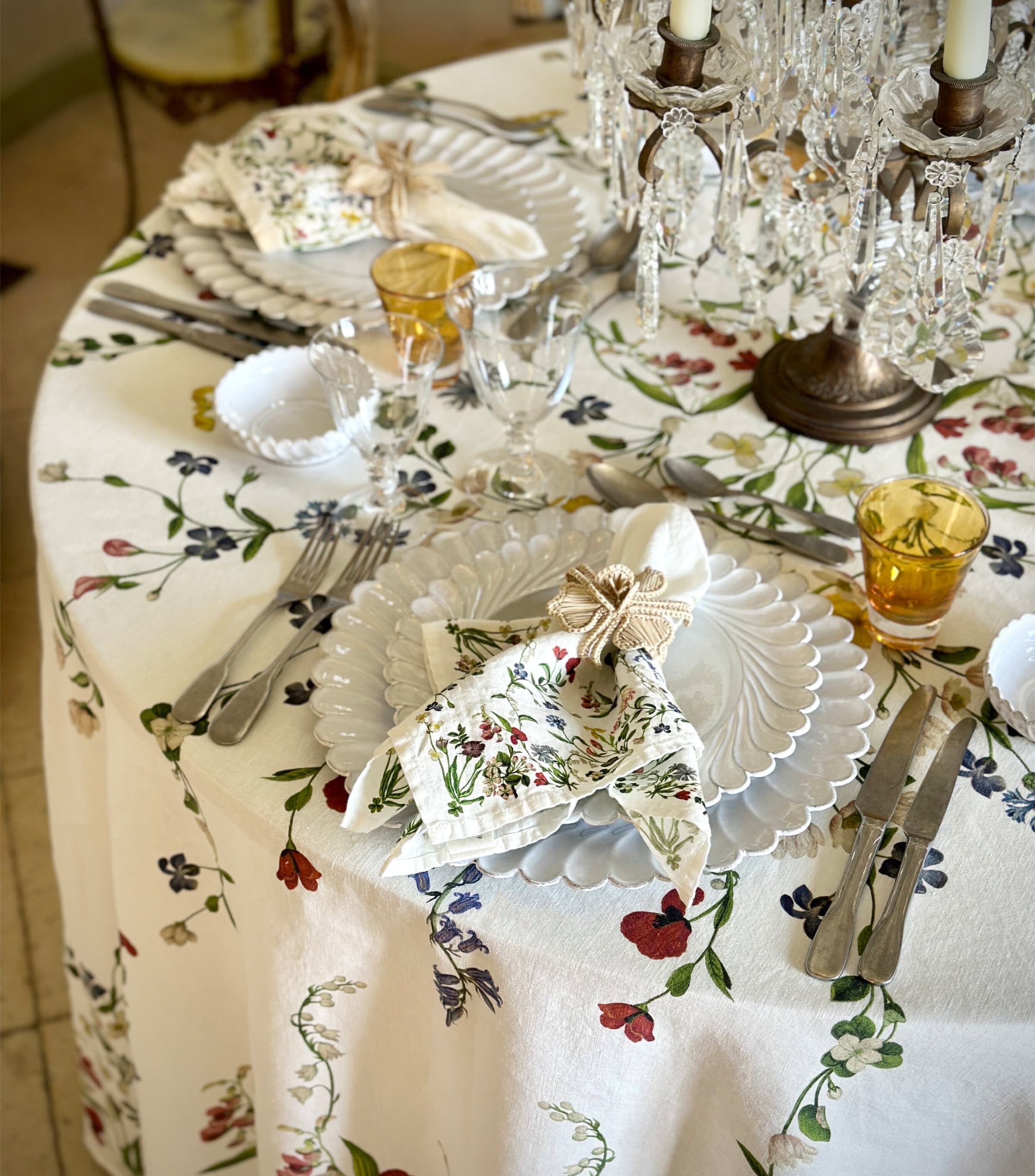 Summerill & Bishop botanical wildflower tablecloth 260cm - British product