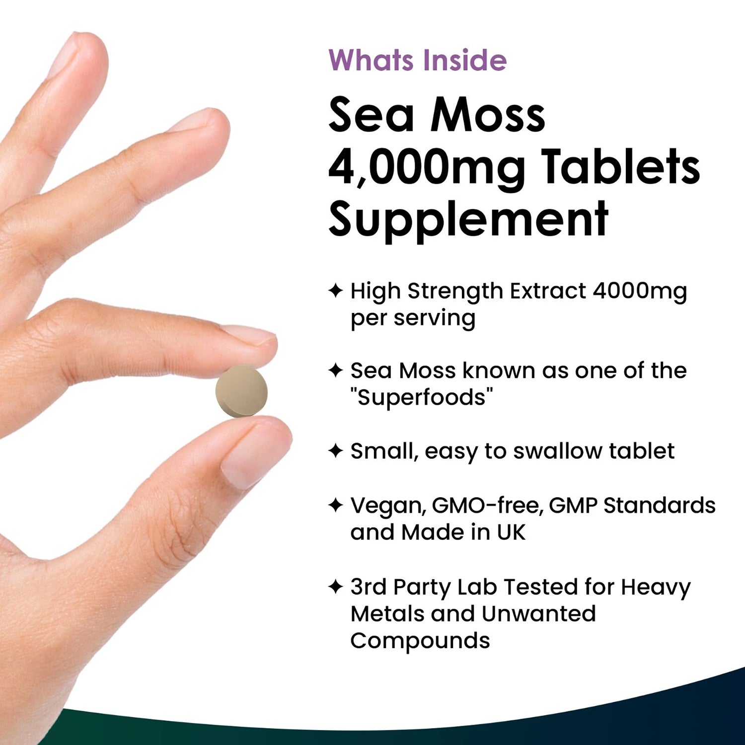 Sea moss supplement tablets 365 count (British brand)