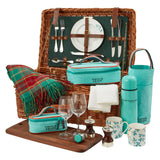 Fortnum's Camellia white wicker hamper for two - British product