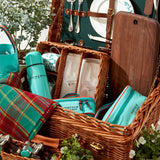 Fortnum's Camellia white wicker hamper for two - British product