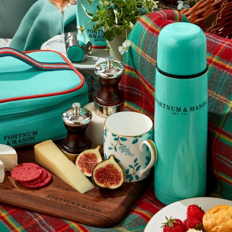 Fortnum's Camellia white wicker hamper for two - British product