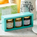 Fortnum's condiment trio with piccalilli, pickle and mustard, UK version