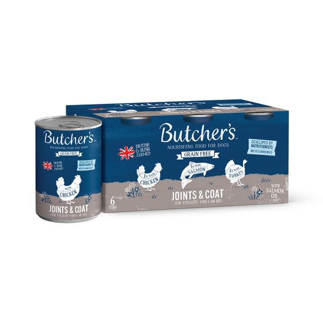 Butcher's Joints & Coat Dog Food Tins   6 x 390g