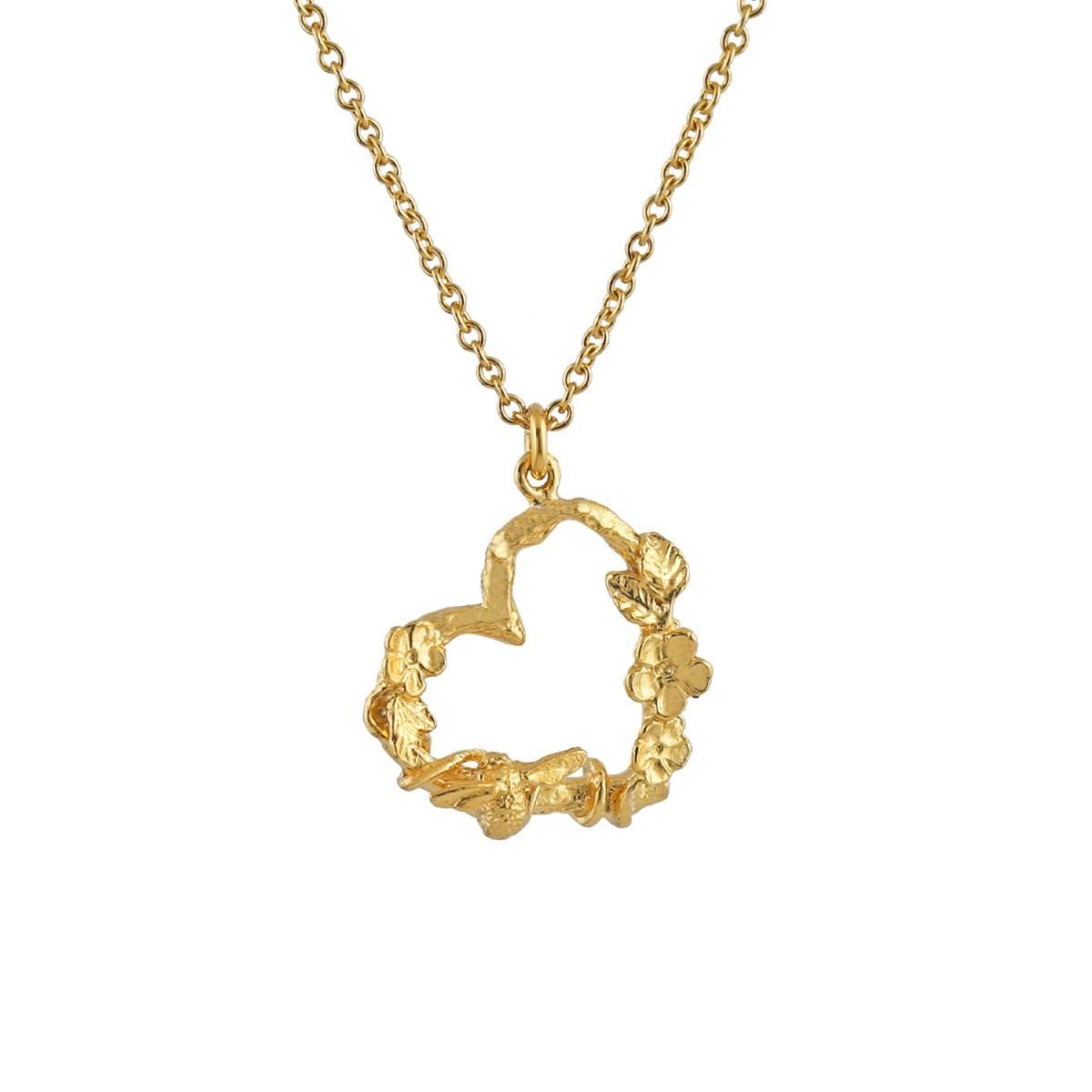 Alex Monroe floral heart necklace with Itsy Bitsy Bee (British brand)