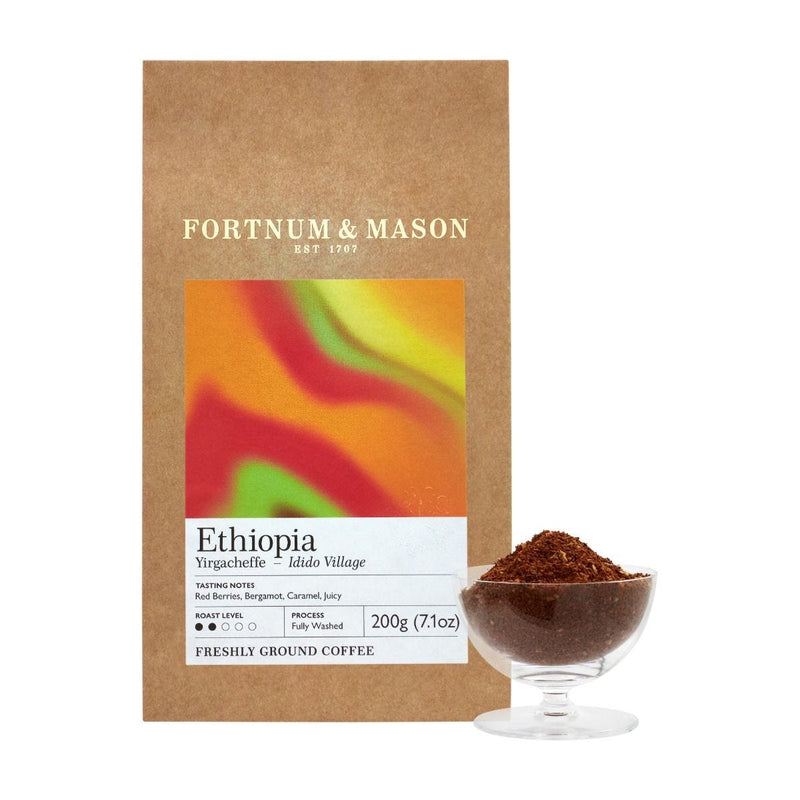 Ethiopia Yirgacheffe medium roast ground coffee 200g (British brand)
