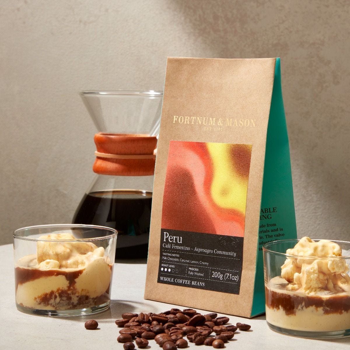 Asproagro Peru whole bean coffee 200g, imported from the UK