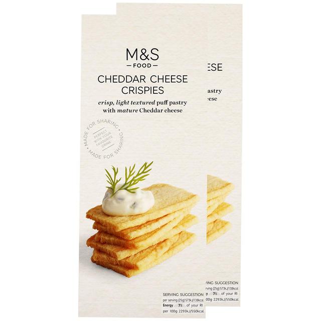 M&S Cheddar Cheese Crispies Twinpack   2 x 100g GOODS M&S   