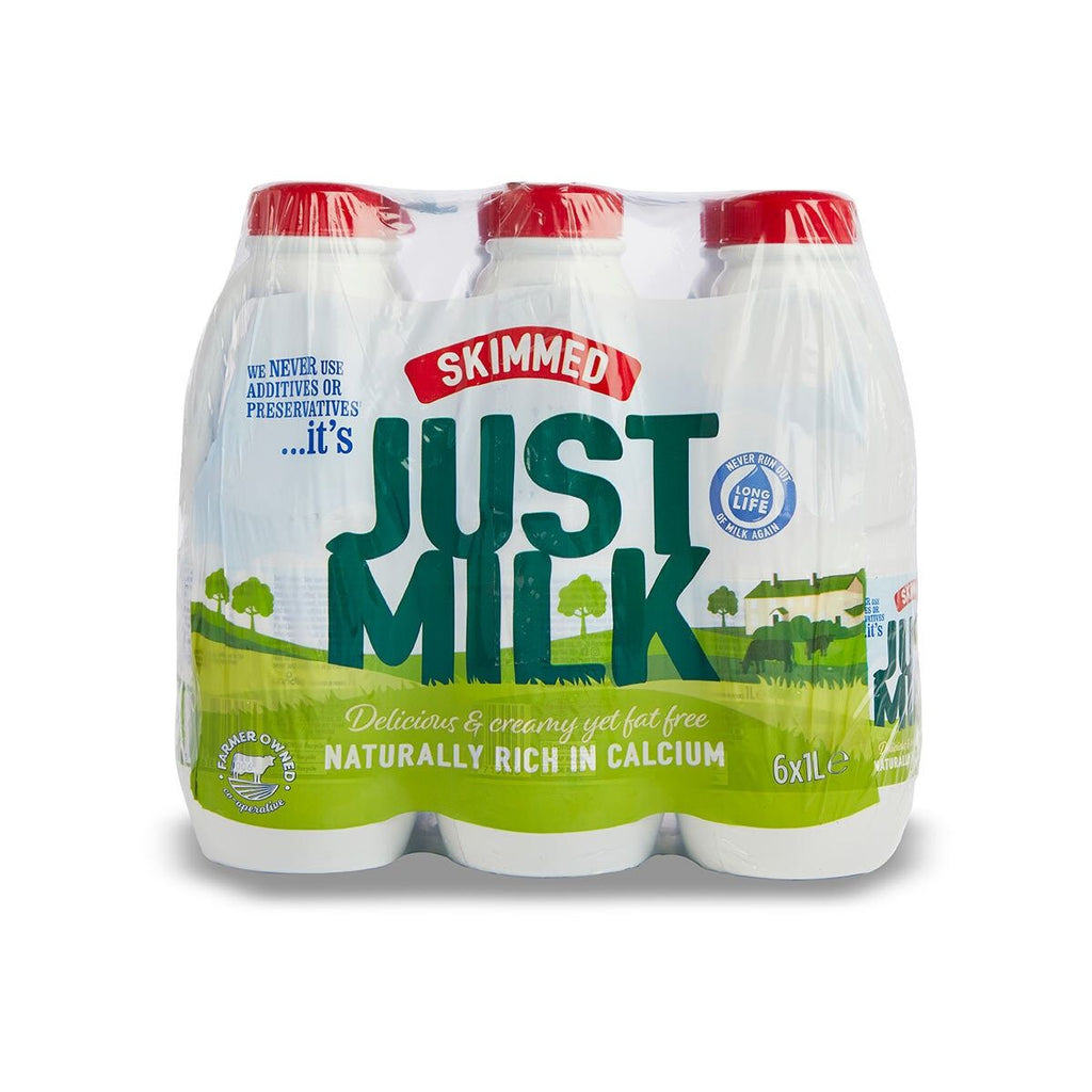 Candia Just Milk UHT Skimmed Milk, 6 x 1L